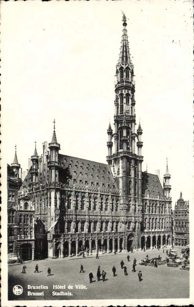 Brüsseler Stadthaus — Ansicht der Place — Ern. Thill, Serie 1, Nr. 2 - Vorderseite