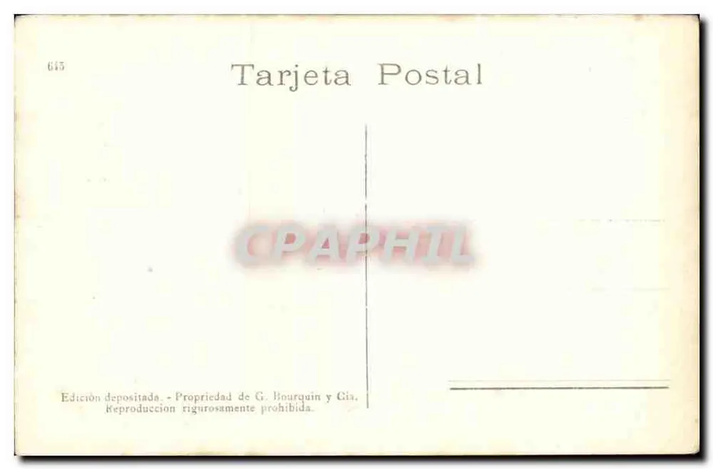 Buenos Aires — Paseo Colon — G. Bourquin y Cía, Nr. 615 - Rückseite