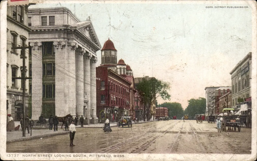 North Street in südlicher Richtung — Pittsfield, Mass. — Detroit Publishing Co. n° 13737 - Vorderseite