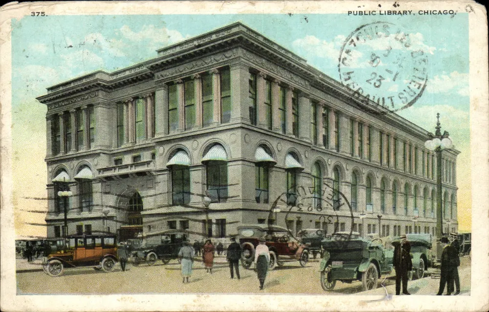 Biblioteca Pública de Chicago — editor Max Incot Selling Co. n°375 - Frente