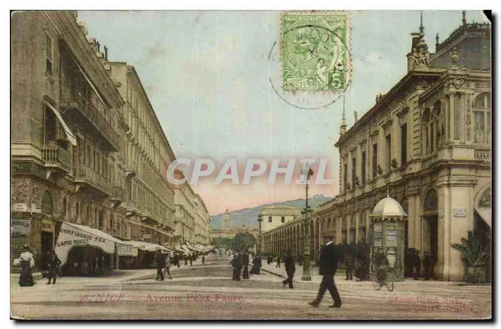 Nice — Avenue Felix Faure — Édition Baud, Nice - Frente
