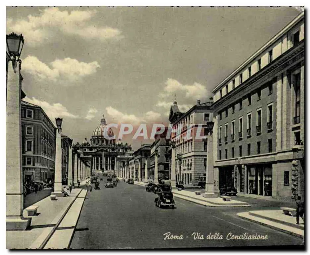 Rom - Via della Conciliarione — Blick auf die Basilika St. Peter - Vorderseite