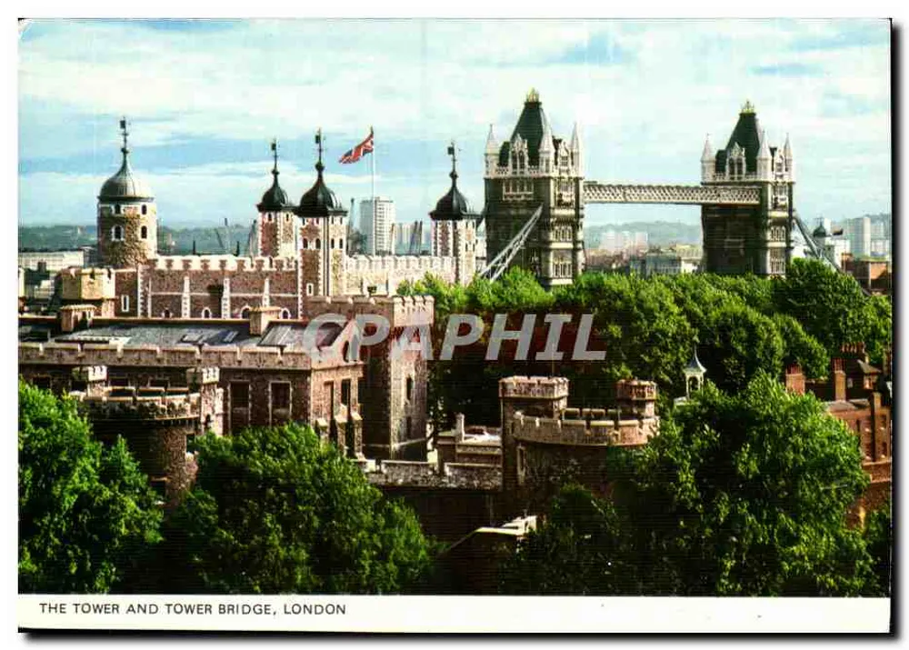 Die Tower und Tower Bridge, London — Ausgabe von Colourmaster International, Serie LØ 1169 - Vorderseite