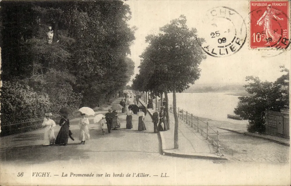 Vichy — Spaziergang am Ufer der Allier — LL. — Nr. 56 - Vorderseite