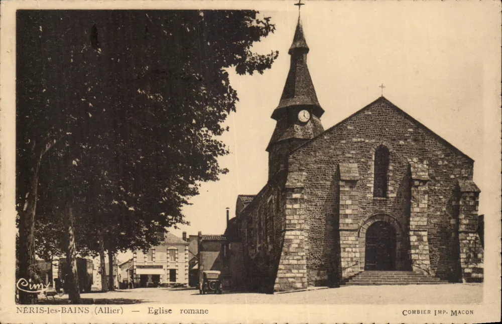 NÉRIS-LES-BAINS (Allier) — Igreja romana — Combier Imp. Macon - Frente