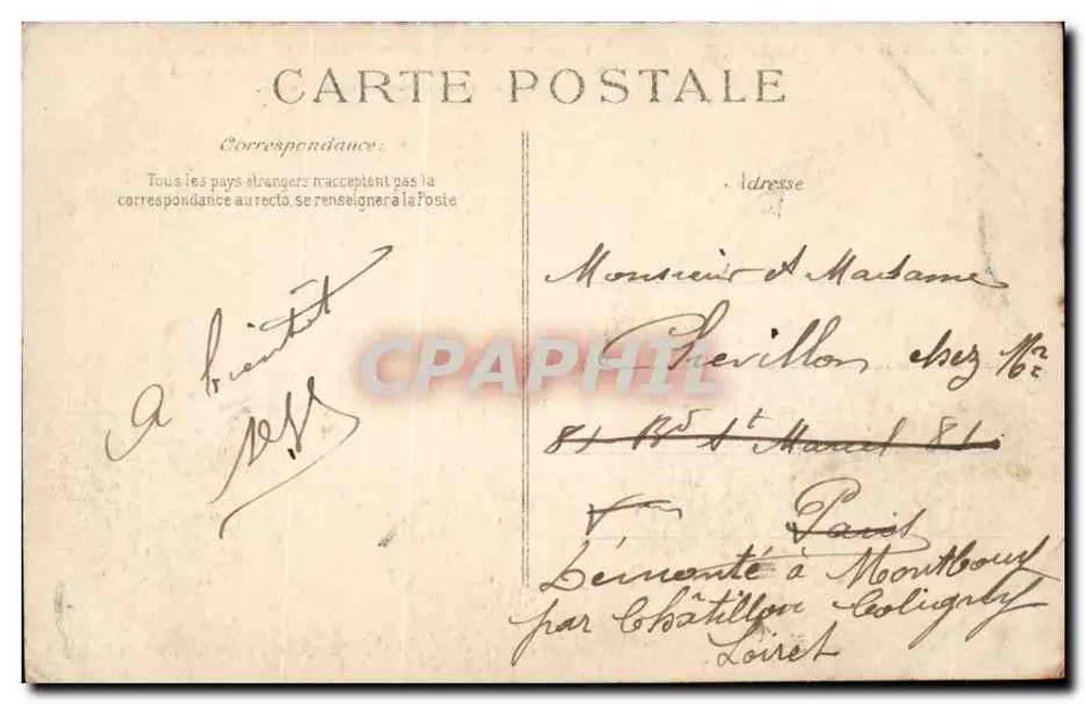 Ruínas do Castelo-Rocher (lado leste) — A Auvergne pitoresca — n°1164 - Verso