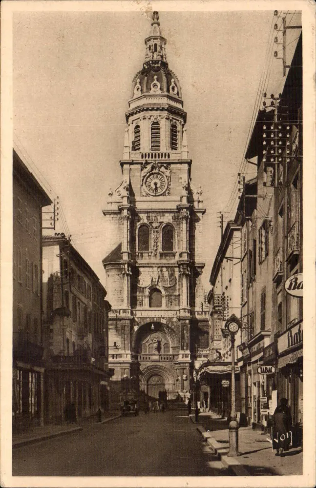 Bourg-en-Bresse — Straße und Kirche Notre-Dame (15. Jahrhundert) — Éditions d'Art YVOIRE - Vorderseite