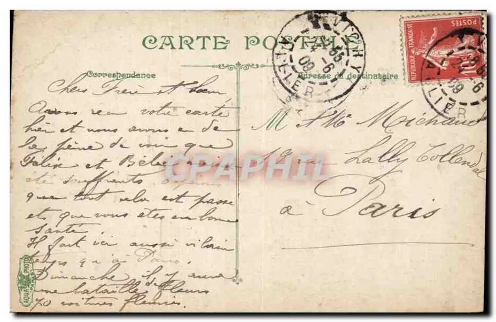 Vichy - Das Casino, der Spielraum — Verlag Vichy, Nr. 18 - Rückseite