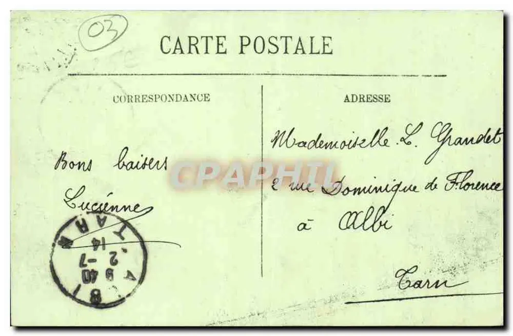 Vichy — La Terrasse du Casino — Editore L. Li n°15 - Verso