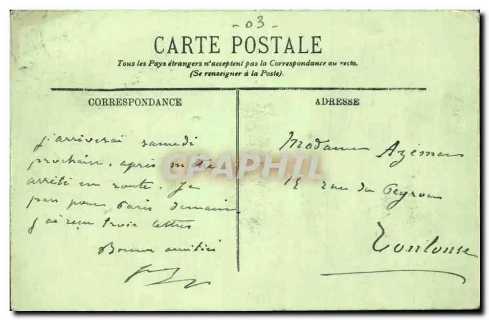 Vichy — Bourrée Bourbonnaise — LL. n°217 - Verso