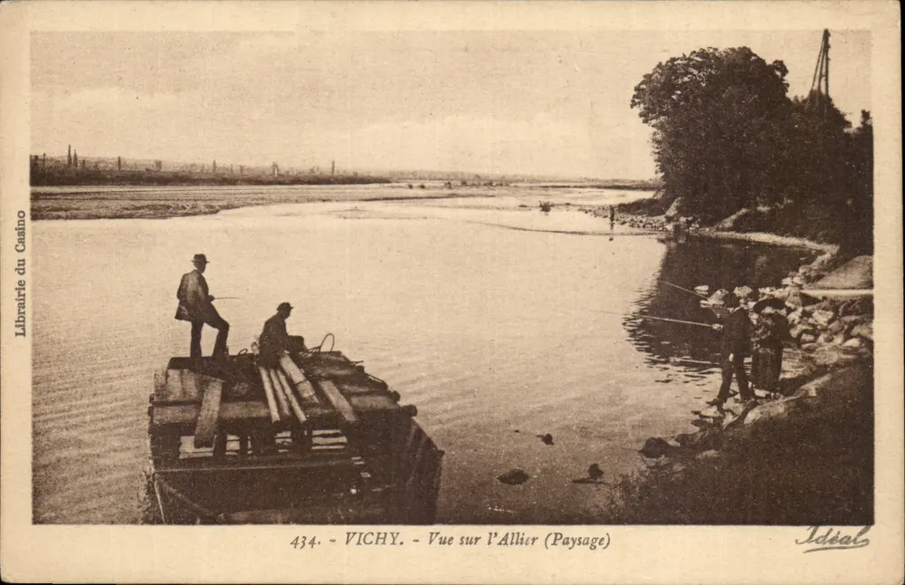 Vichy - Ansicht des Allier (Landschaft) — Librairie du Casino, n° 434 - Vorderseite