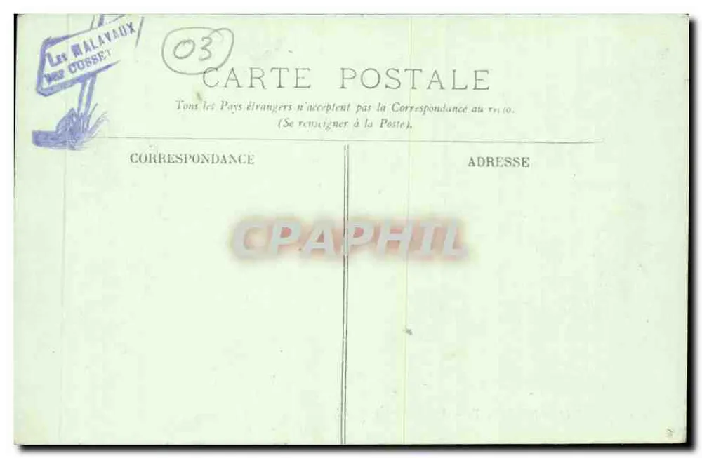 Les Malavaux — Environs de Vichy — LL. — n°112 - Verso