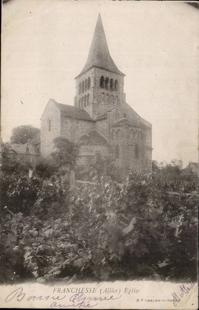 Franchesse (Allier) — Igreja — B.F. Chalon-s-Saône - Frente