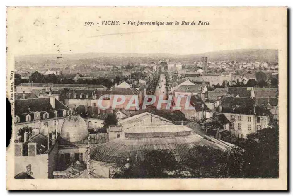 Vichy — Panoramablick auf die Rue de Paris — Vichy, Rue Lacle, n°307 - Vorderseite