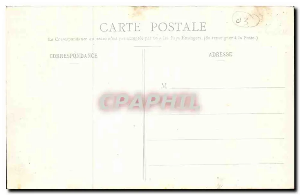 Vichy — Rue de Nîmes — widok ulicy z handlarzami i pieszymi — wydawca L.R. n°93 - Rewers