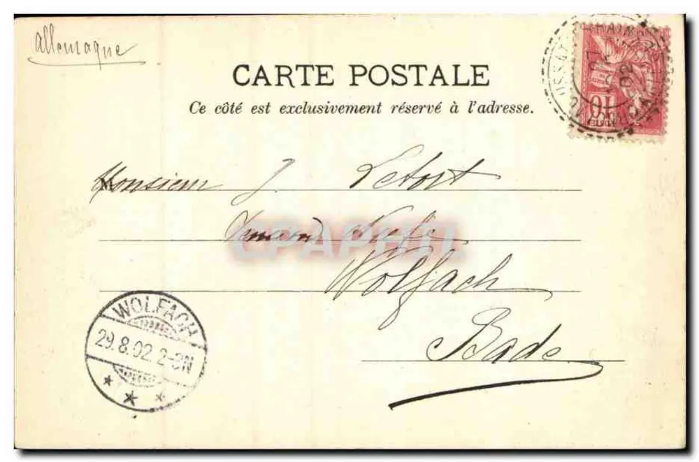 Tarascon-sur-Ariège, velhos castelos, vale de Ussat — Coleção do Grand Hôtel Motel Usant-les-Bains, No. 8 - Verso
