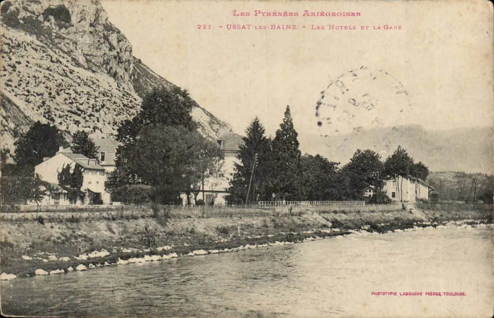 Ussat-les-Bains — Die Hotels und die Station — Phototypie Labouche Frères, Toulouse - Vorderseite