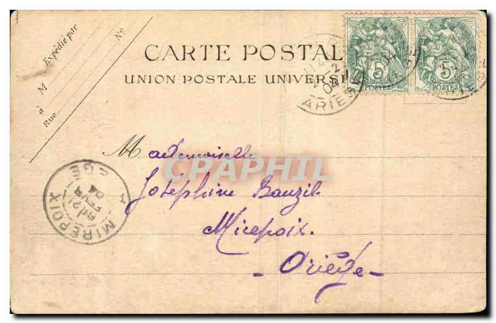 Pamiers — Vista geral — AZEMA - Rue de la Mairie - Verso