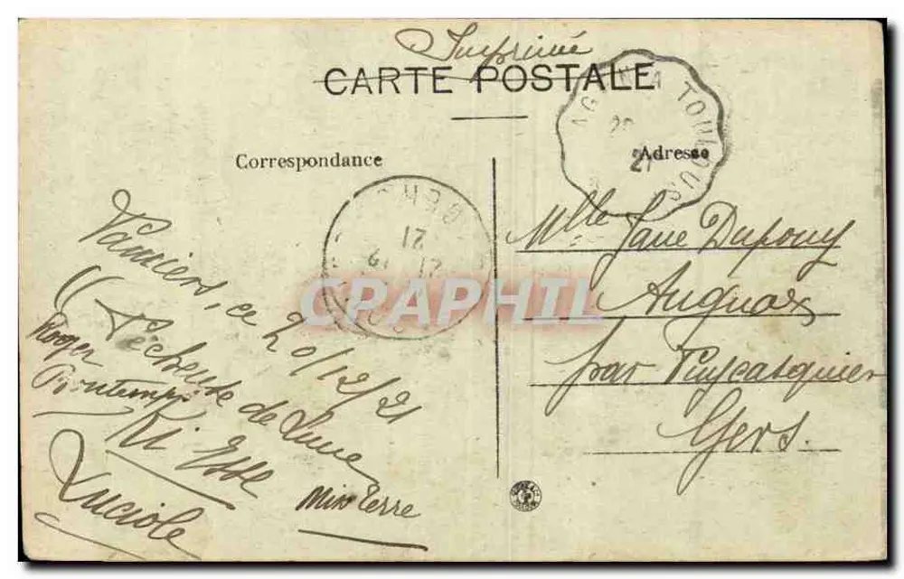 Pamiers (Ariège) — Aanvullend ziekenhuis n° 67 — D.F.P. - Achterkant