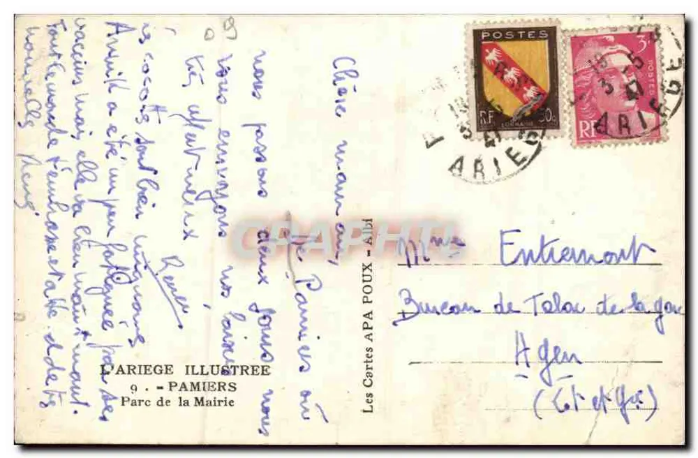 Pamiers — Parque da Prefeitura — editor APA - Verso