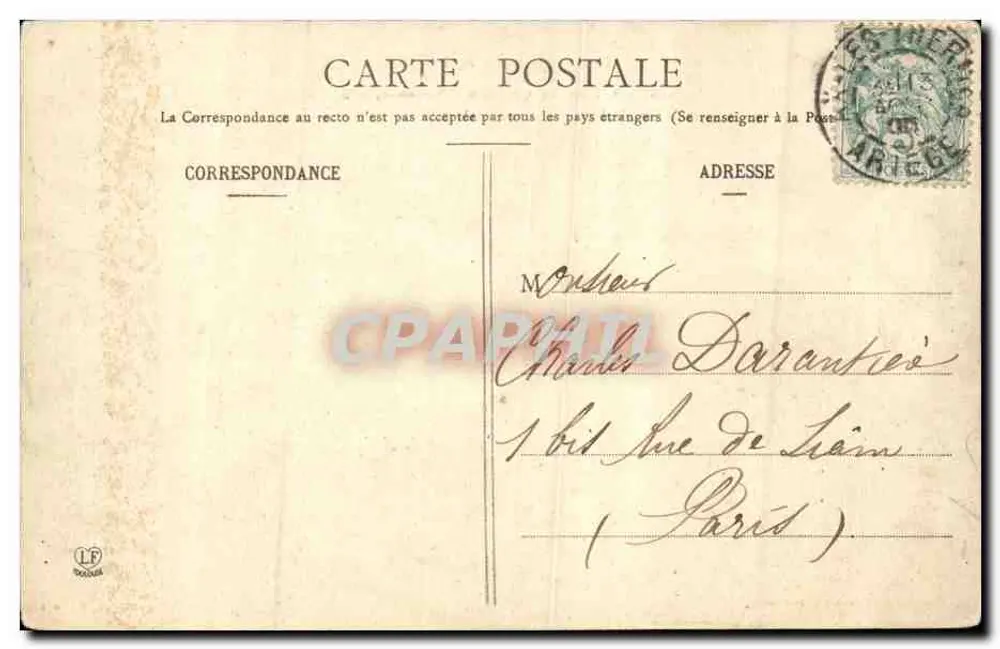 Wąwóz rzeki Ariège w Savignac, blisko Ax — Pireneje Ariégeoises — Fototypia Laboucha-Fores, Toulouse - Rewers
