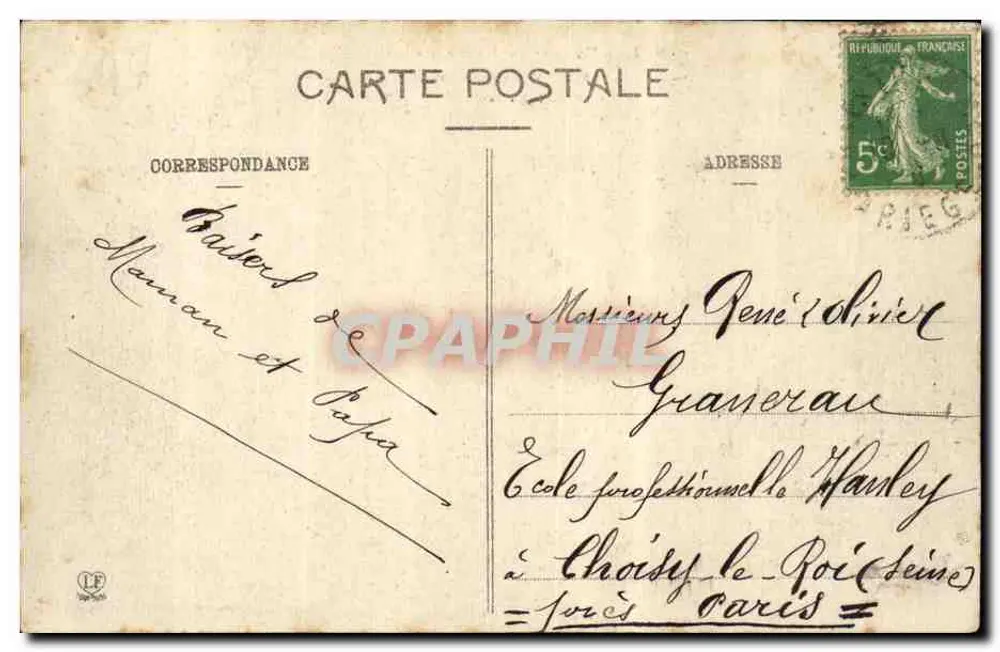 Ax-les-Thermes — A Igreja — Editor L. Labruche, Toulouse, n° 465 - Verso