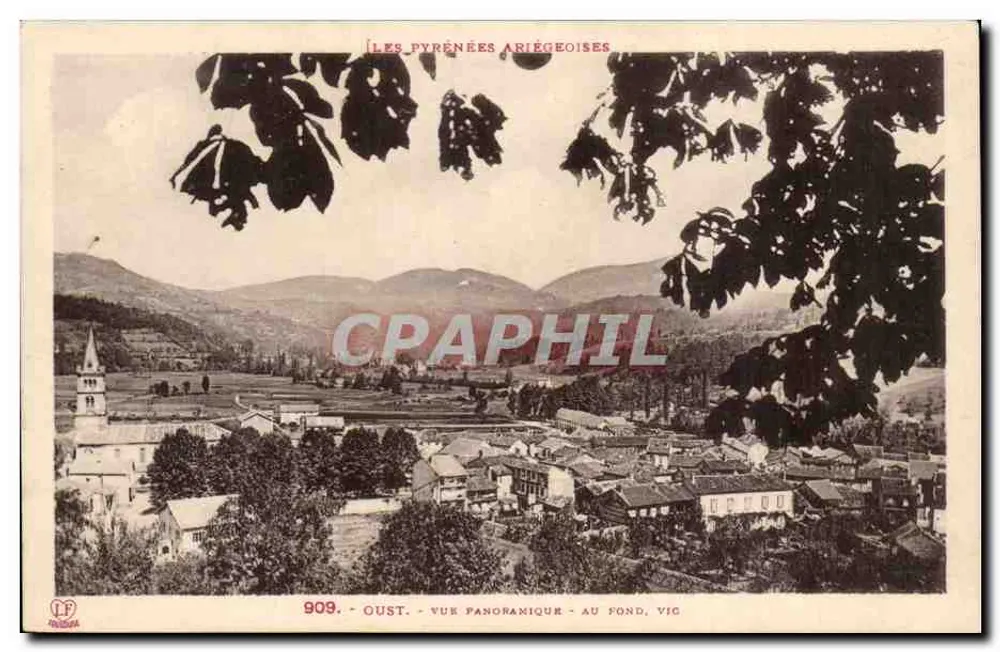 Oust — Panoramablick — im Hintergrund, Vic — Ariège-Pyrenäen — n° 909 - Vorderseite