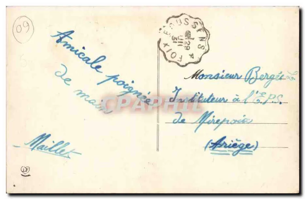 Moualis — Tal der Lez - St-Gironsais — Allgemeiner Blick — Foto. Lahocche F. - Toulouse - Rückseite