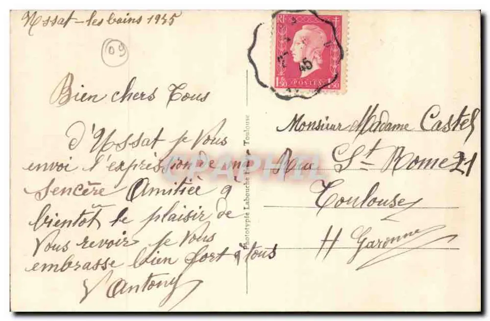 Ussat-les-Bains — Vista geral — LF Toulouse - Verso