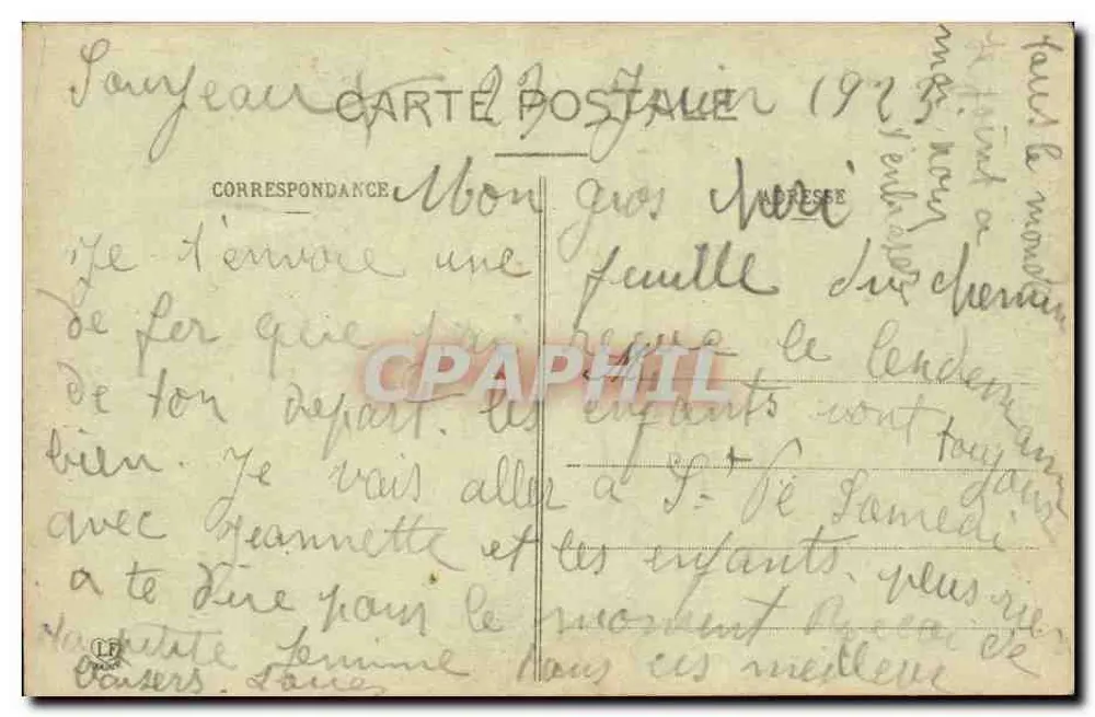 Tarbes — Motiv des Sockels der Danton-Statue — Les Hautes-Pyrénées, Verlag P. Langue, Nr. 1131 - Rückseite