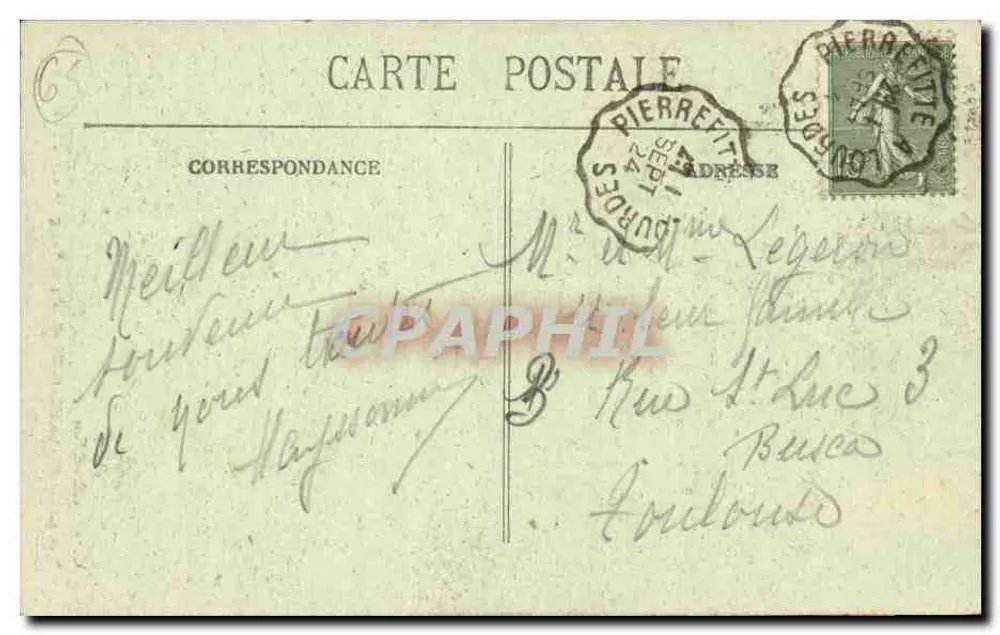 Cauterets (H.-P.) — Vista geral e o Monné — C.C. - 80 - Verso