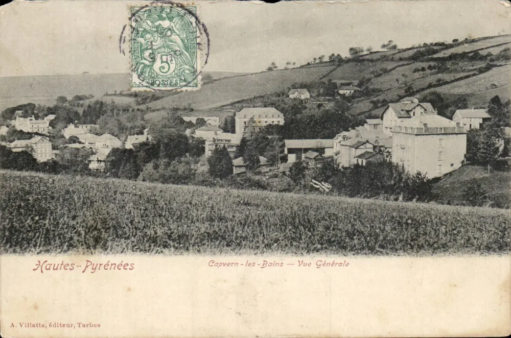 Capvern-les-Bains — Vista Geral — A. Villatte, editor, Tarbes - Frente