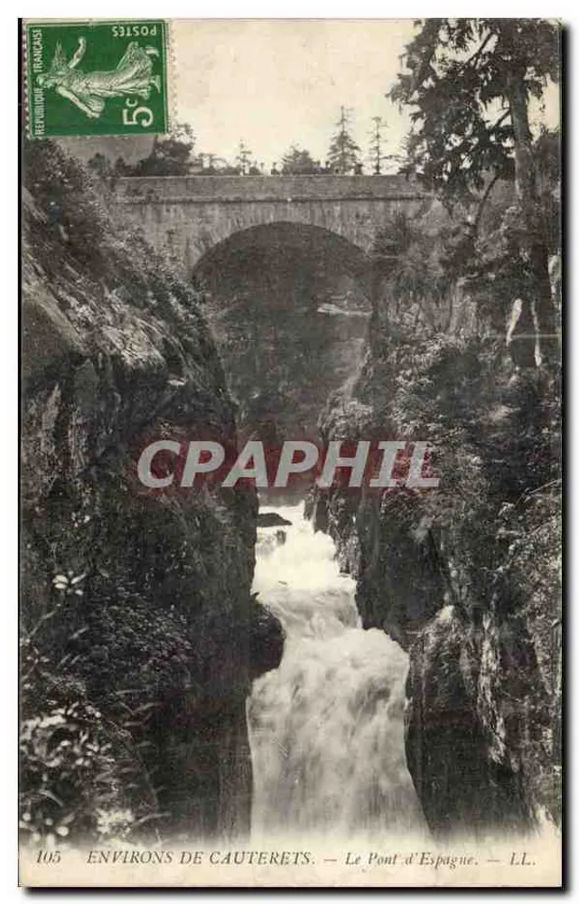 Environs de Cauterets — O Ponte d'Espague — LL. — n°105 - Frente