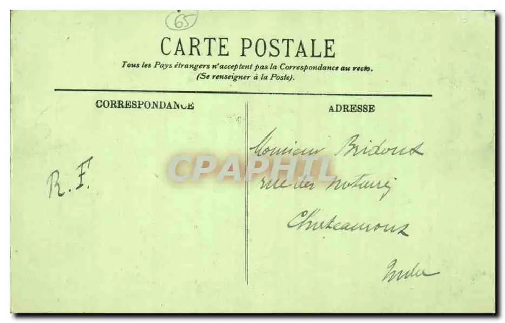 Environs de Cauterets — O Ponte d'Espague — LL. — n°105 - Verso