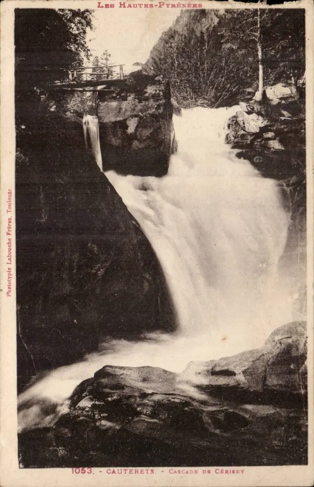 Cauterets - Cachoeira de Cérissey — Photo-type Labouche Frères, Toulouse, n°1053 - Frente