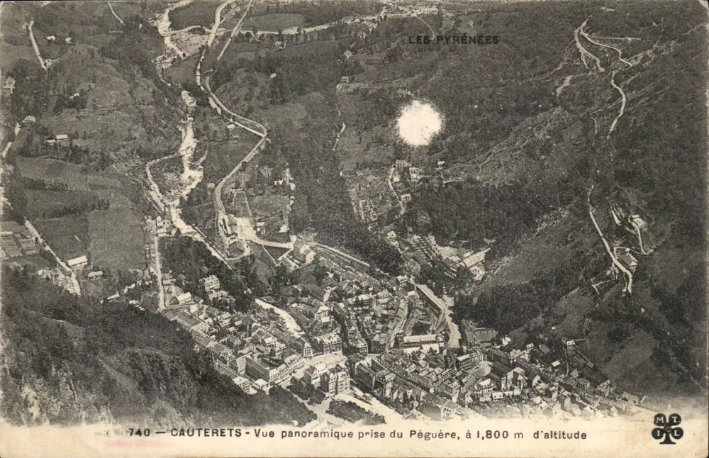 Cauterets — Panoramablick vom Pégüère, 1 800 m Höhe — MTIL, Nr. 740 - Vorderseite