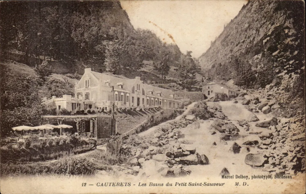Cauterets — Die Bains du Petit Saint-Sauveur — Marcel Delboy, Phototypie, Bordeaux - Vorderseite