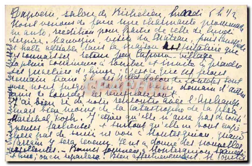 Capvern-les-Bains — Interior da capela — H.P. n°26 - Verso