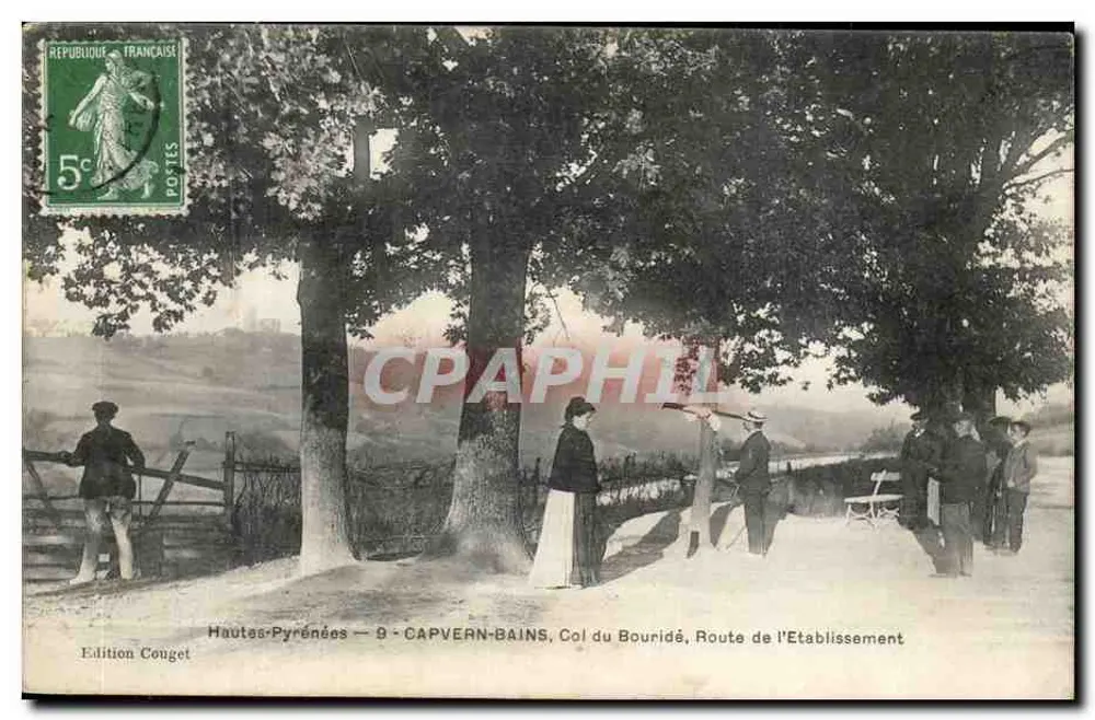 Capvern-Bains — Col du Bouridé, Route de l'Établissement — Edição Couget - Frente