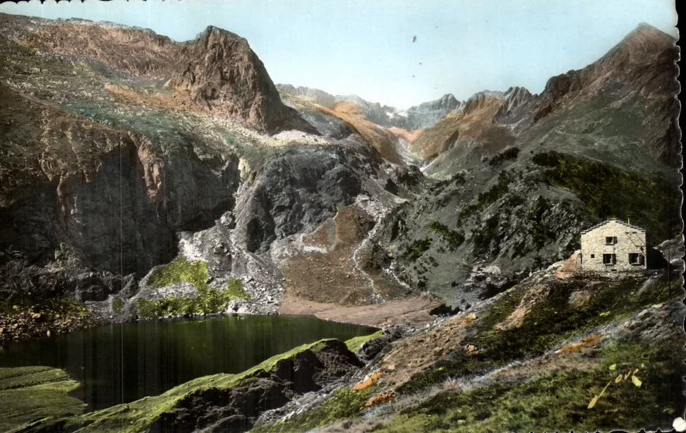 Lago de Espingo e refúgio — Zona de Luchon — Ed. JOVE Pau (B.P.) - Frente