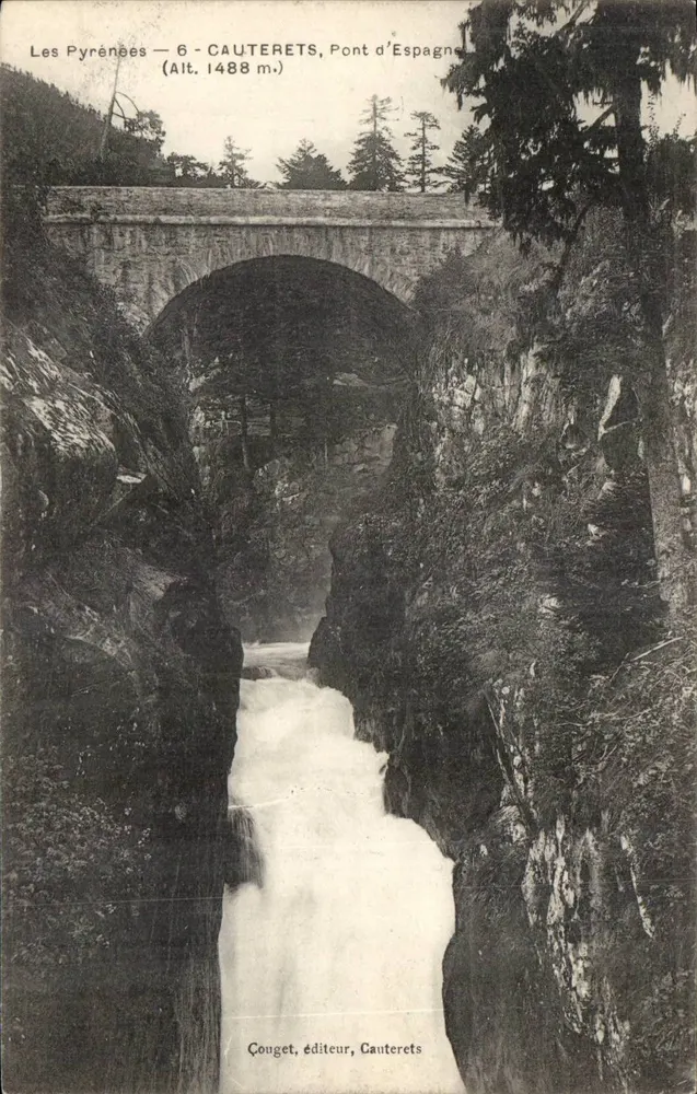 As Pirineus — Cauterets, Pont d’Espagne — Couget, editor, Cauterets - Frente