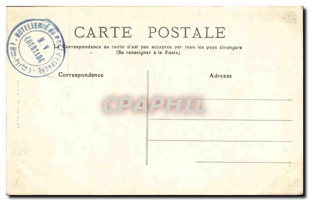 As Pirineus — Cauterets, Pont d’Espagne — Couget, editor, Cauterets - Verso