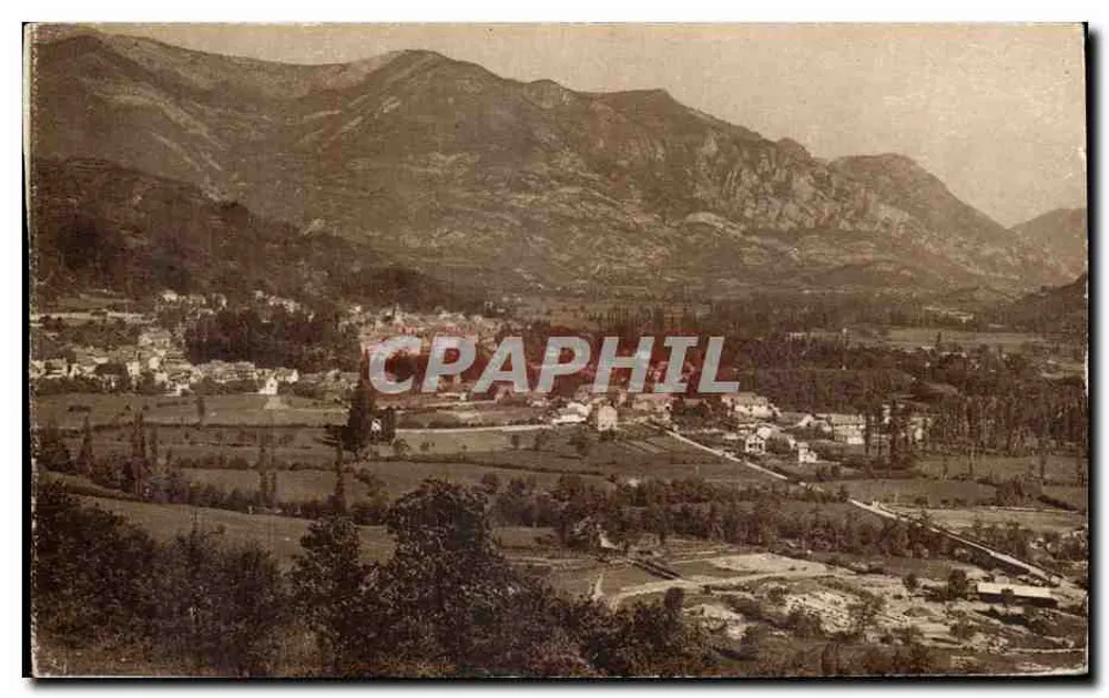 Argelès — Allgemeiner Blick von der Straße der Eaux-Bonnes — Phototypie Labouche frères, Toulouse - Vorderseite
