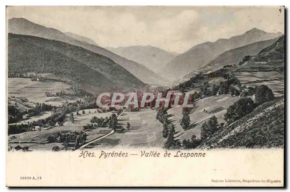 Htes. Pyrénées — Vallée de Lesponne — Sajous Libraire, Bagnères-de-Bigorre - Frente