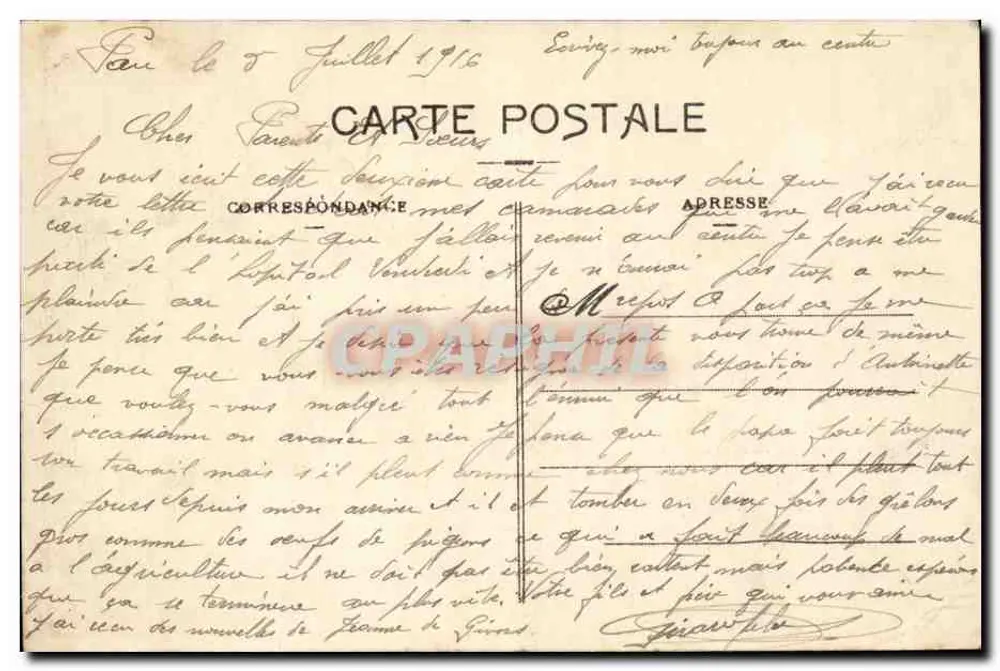 O Lago de Gaube e o Vignemale — Cauterets — C.C. - 1 - Verso