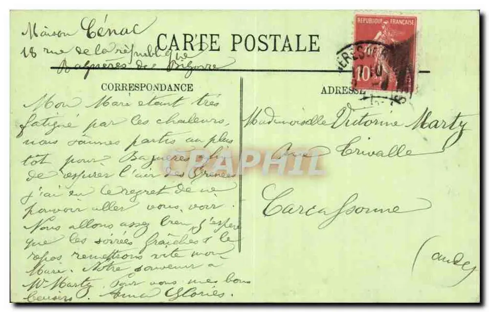 Bagnères-de-Bigorre — Vista geral — LL. - Verso