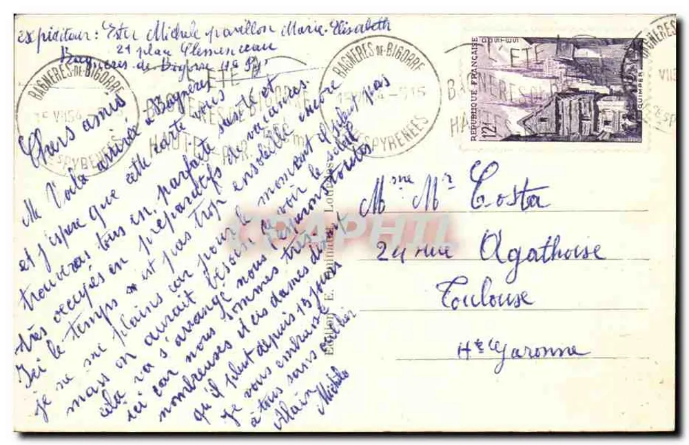 Bagneres-de-Bigorre — Igreja de São Vicente - Verso