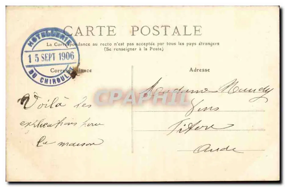 Bagnères-de-Bigorre — Excursão ao Lago Azul e à Garganta do Chiroulet — Editor Les Pyrénées, n°490 - Verso