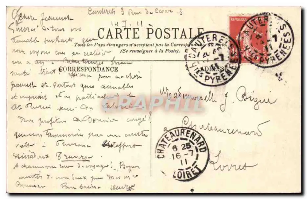 Okręgi Cauterets — Skoczek z Jeziora Eston — LL, nr 93 - Rewers