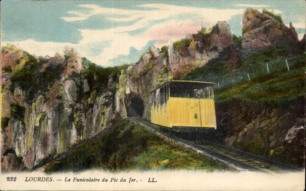 Lourdes — O Funicular do Pic du Jer — LL, n° 232 - Frente